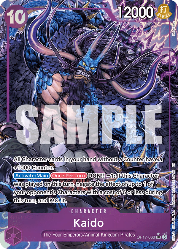 Kaido (Alternate Art) One Piece card (OP17-063, The World's Strongest Warriors)