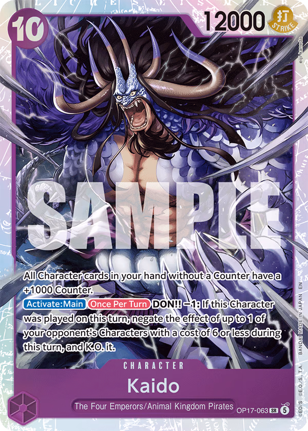 Kaido One Piece card (OP17-063, The World's Strongest Warriors)