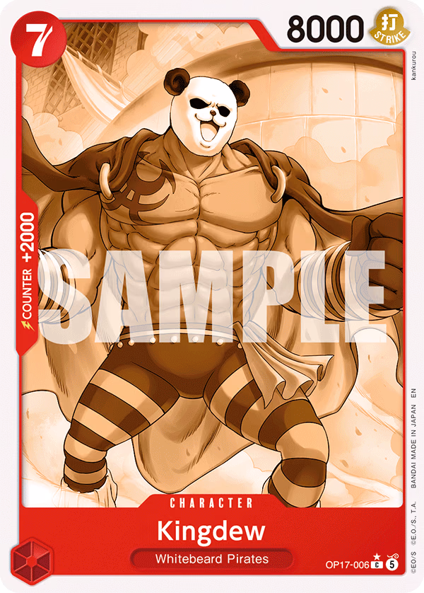 Kingdew (Pandaman Art) One Piece card (OP17-006, The World's Strongest Warriors)
