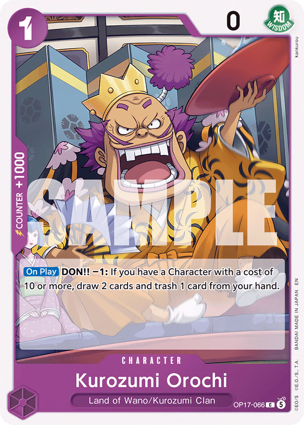 Kurozumi Orochi One Piece card (OP17-066, The World's Strongest Warriors)