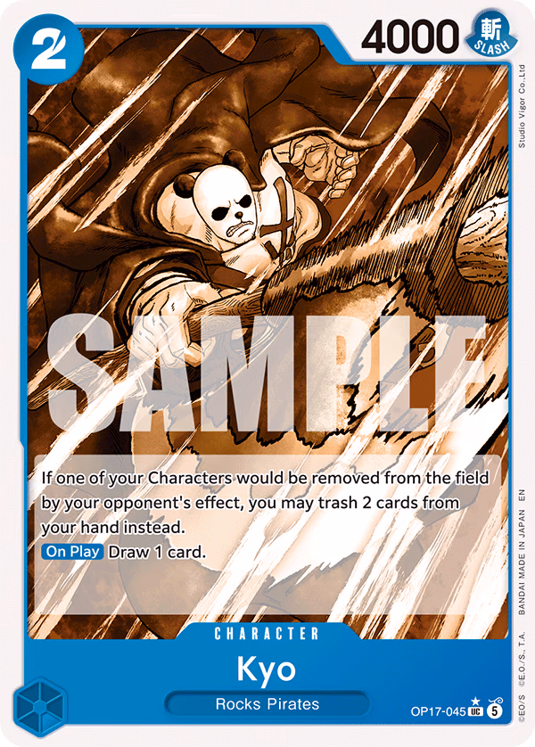 Kyo (Pandaman Art) One Piece card (OP17-045, The World's Strongest Warriors)
