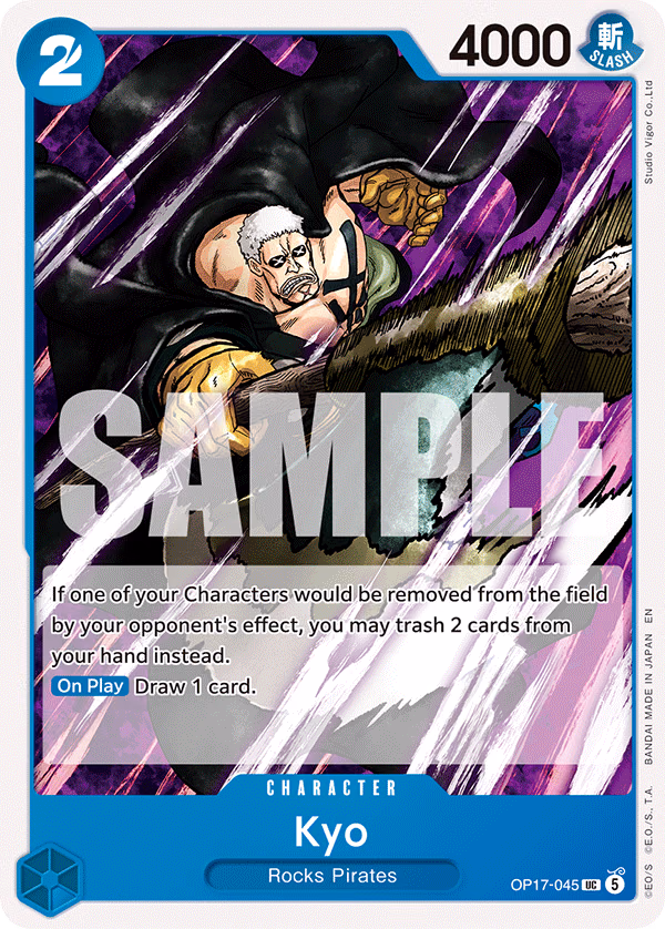 Kyo One Piece card (OP17-045, The World's Strongest Warriors)