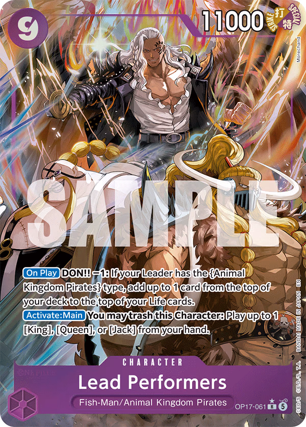 Lead Performers (Alternate Art) One Piece card (OP17-061, The World's Strongest Warriors)
