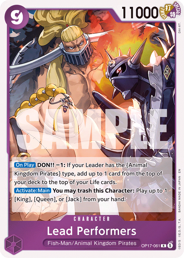 Lead Performers One Piece card (OP17-061, The World's Strongest Warriors)