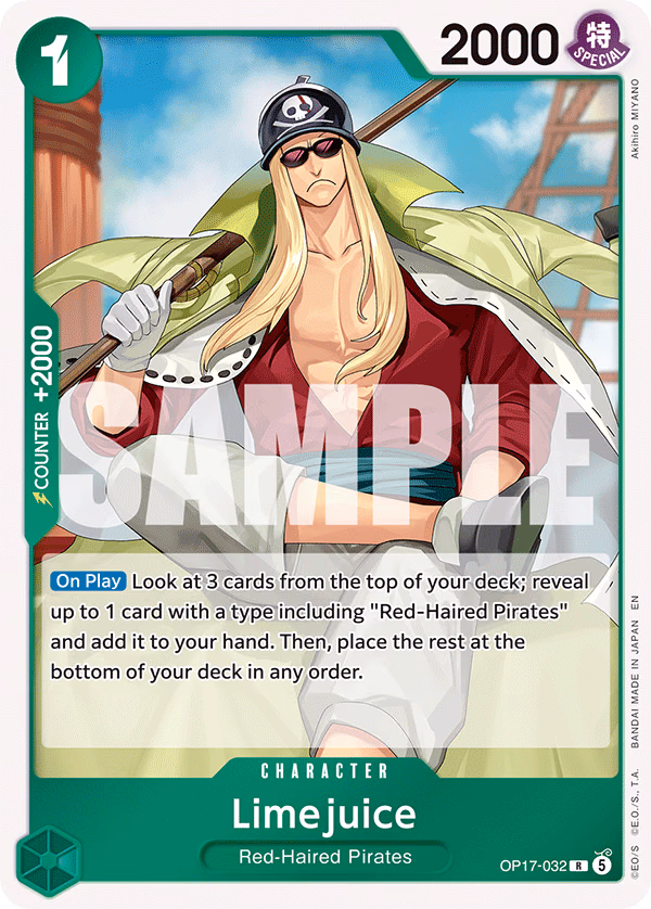 Limejuice One Piece card (OP17-032, The World's Strongest Warriors)
