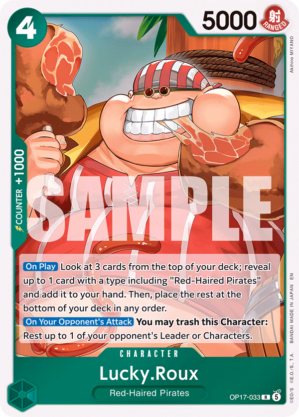 Lucky.Roux One Piece card (OP17-033, The World's Strongest Warriors)