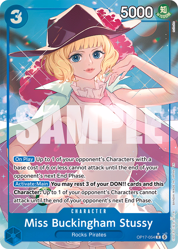 Miss Buckingham Stussy (Alternate Art) One Piece card (OP17-054, The World's Strongest Warriors)