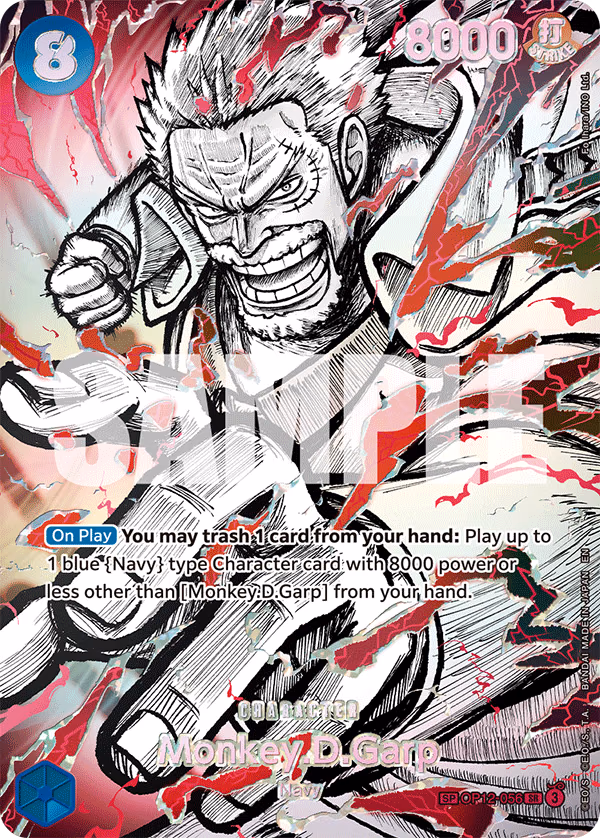 Monkey.D.Garp (SP Card) One Piece card (OP12-056, The World's Strongest Warriors)