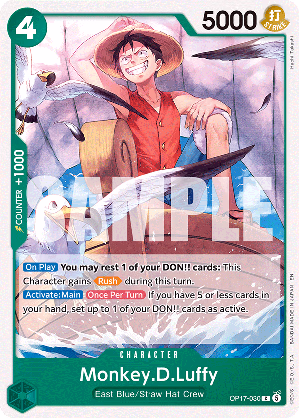 Monkey.D.Luffy One Piece card (OP17-030, The World's Strongest Warriors)