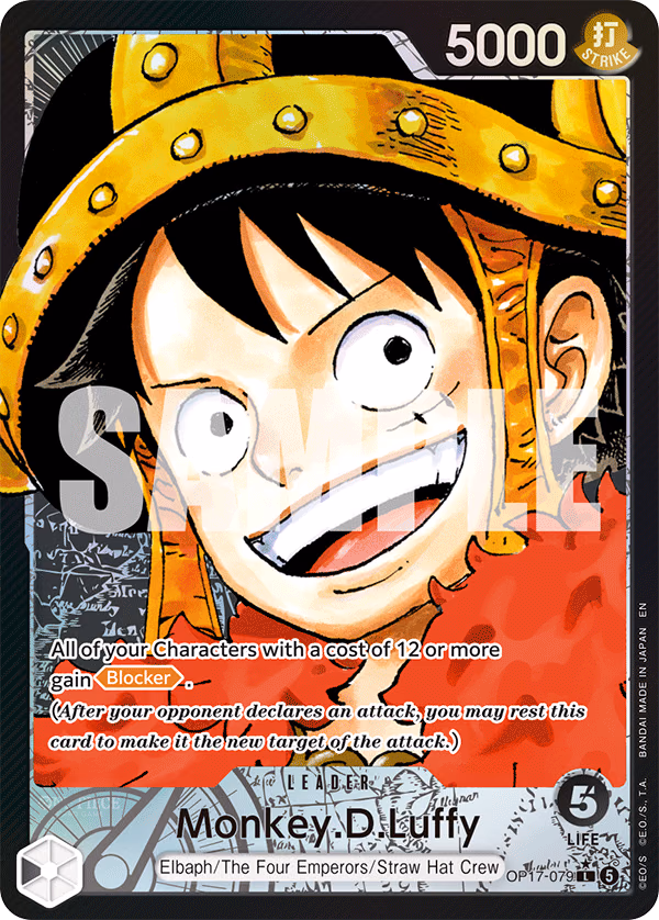 Monkey.D.Luffy (Alternate Art) One Piece card (OP17-079, The World's Strongest Warriors)