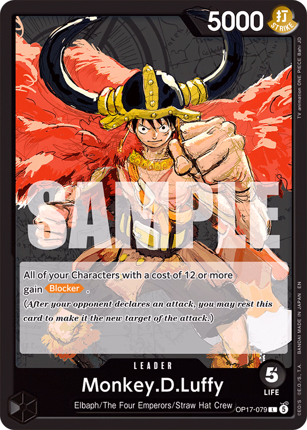 Monkey.D.Luffy One Piece card (OP17-079, The World's Strongest Warriors)
