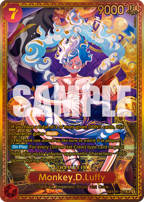 Monkey.D.Luffy (SP Card) One Piece card (ST31-004, The World's Strongest Warriors)