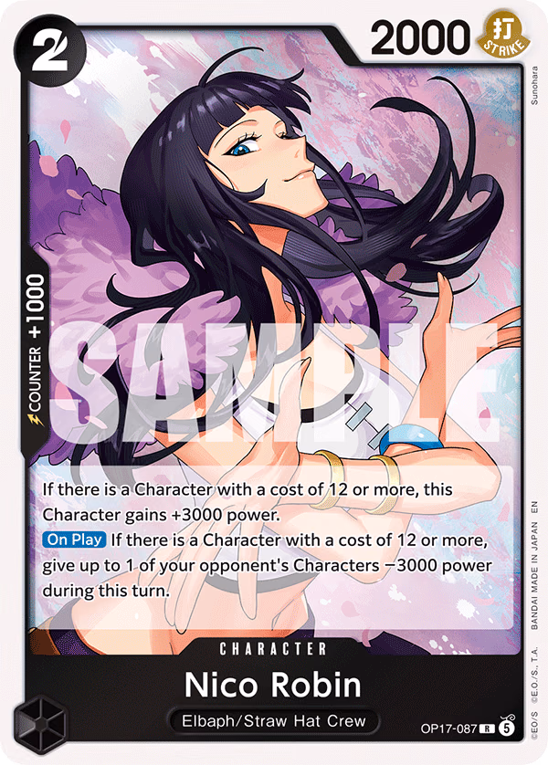 Nico Robin One Piece card (OP17-087, The World's Strongest Warriors)