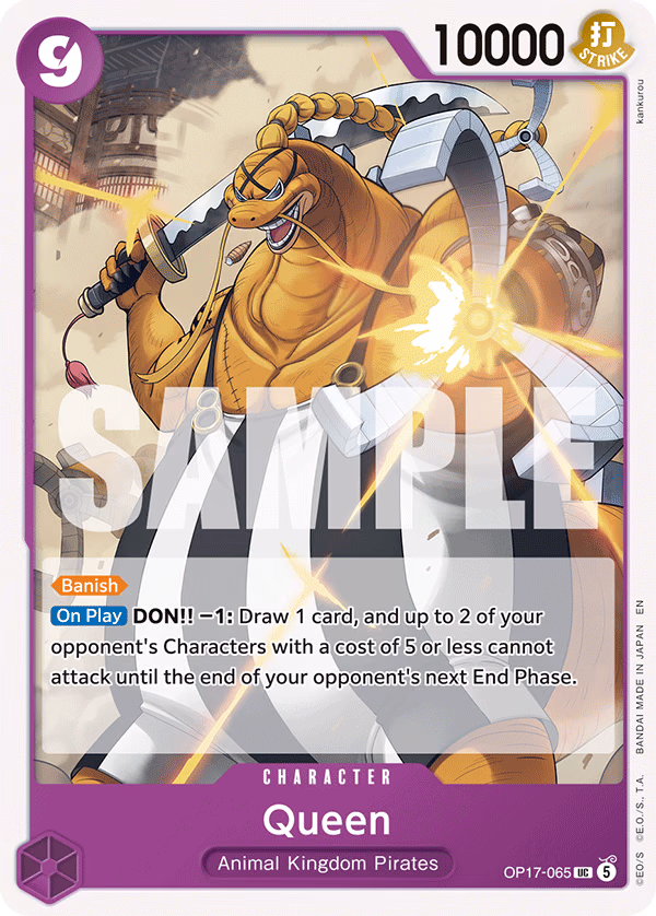 Queen One Piece card (OP17-065, The World's Strongest Warriors)