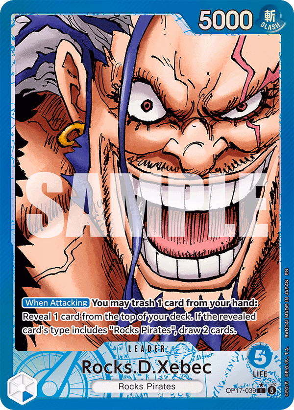 Rocks.D.Xebec (Alternate Art) One Piece card (OP17-039, The World's Strongest Warriors)