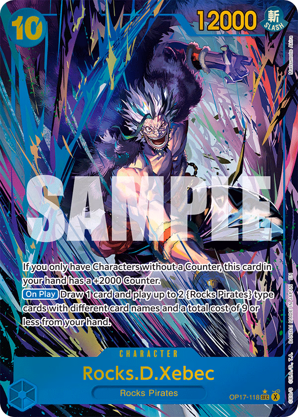 Rocks.D.Xebec (Alternate Art) One Piece card (OP17-118, The World's Strongest Warriors)