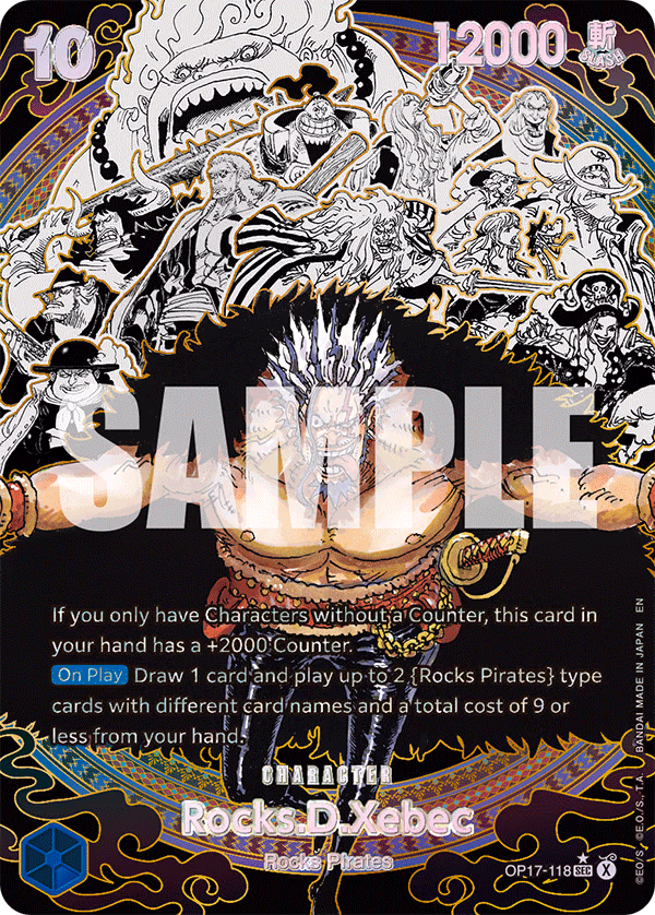 Rocks.D.Xebec (Super Alternate Art) One Piece card (OP17-118, The World's Strongest Warriors)