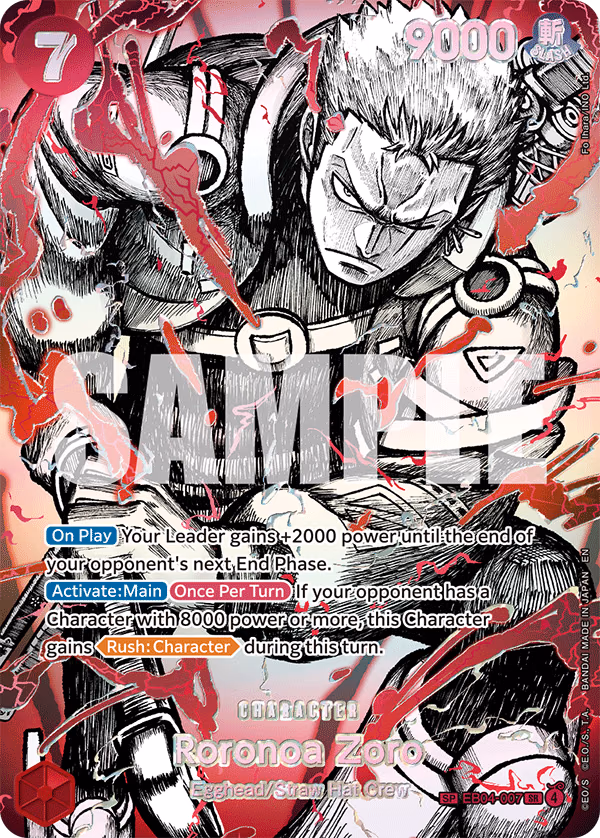 Roronoa Zoro (SP Card) One Piece card (EB04-007, The World's Strongest Warriors)