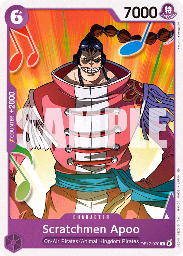 Scratchmen Apoo One Piece card (OP17-070, The World's Strongest Warriors)