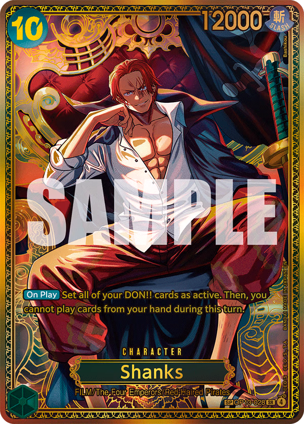 Shanks (SP Card) One Piece card (OP13-028, The World's Strongest Warriors)