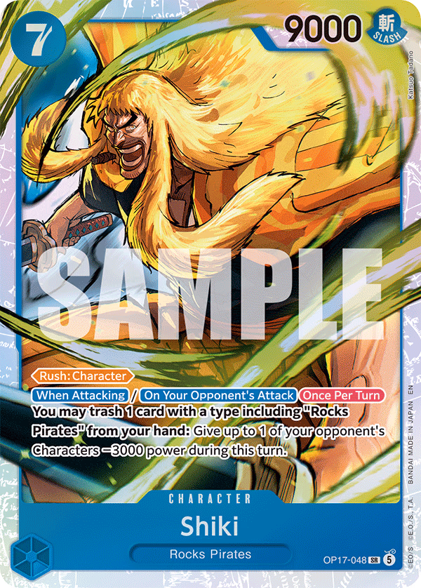 Shiki One Piece card (OP17-048, The World's Strongest Warriors)