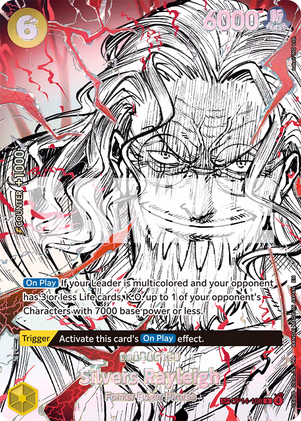 Silvers Rayleigh (SP Card) One Piece card (OP14-108, The World's Strongest Warriors)