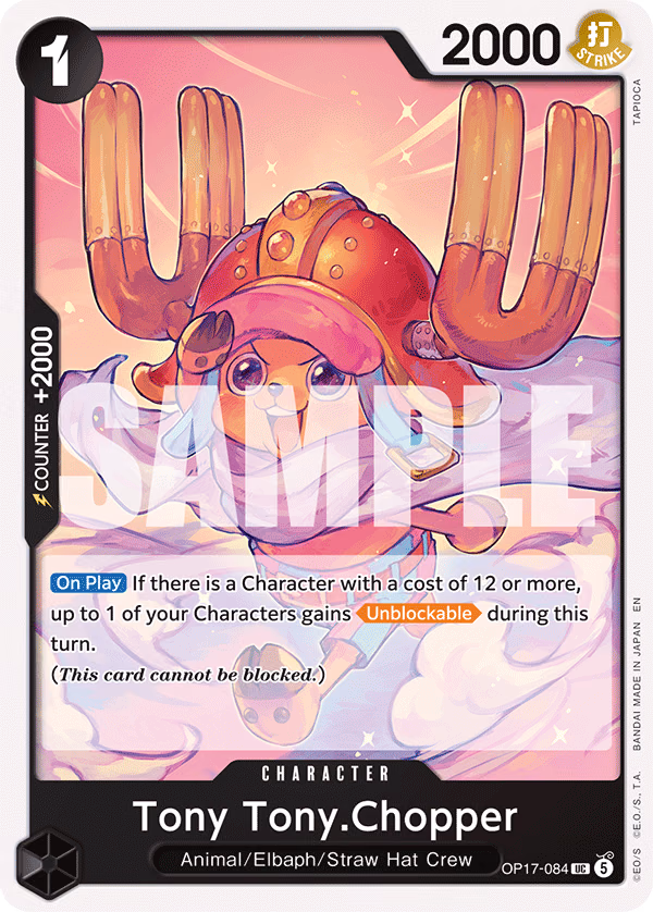 Tony Tony.Chopper One Piece card (OP17-084, The World's Strongest Warriors)