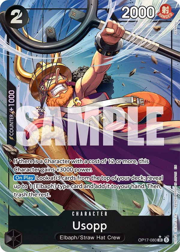Usopp (Alternate Art) One Piece card (OP17-080, The World's Strongest Warriors)