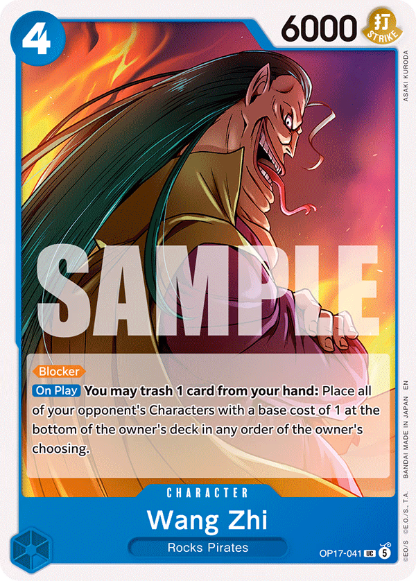 Wang Zhi One Piece card (OP17-041, The World's Strongest Warriors)