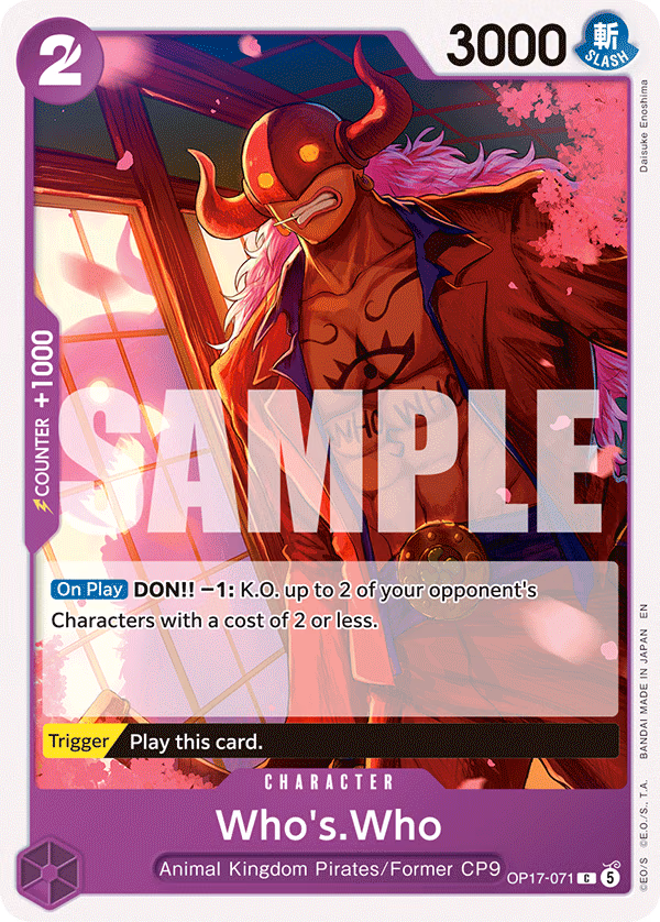 Who's.Who One Piece card (OP17-071, The World's Strongest Warriors)