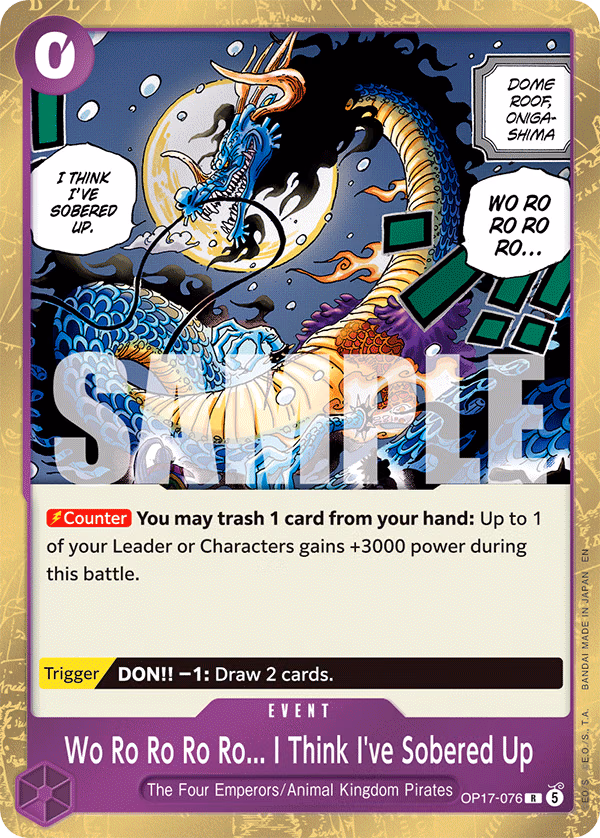 Wo Ro Ro Ro Ro... I Think I've Sobered Up One Piece card (OP17-076, The World's Strongest Warriors)