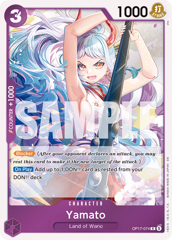 Yamato One Piece card (OP17-074, The World's Strongest Warriors)