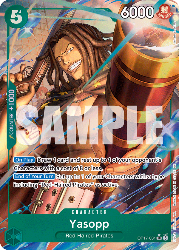 Yasopp (Alternate Art) One Piece card (OP17-031, The World's Strongest Warriors)
