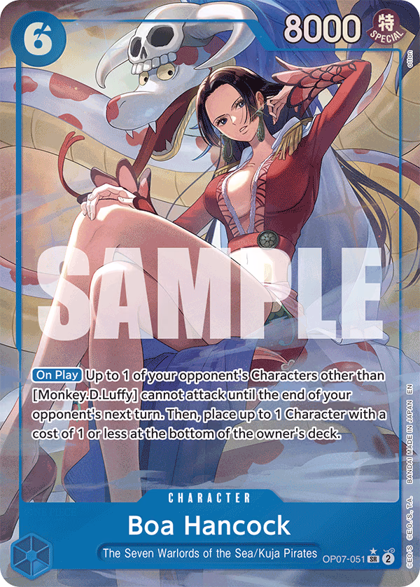 Boa Hancock (Seven Warlords of the Sea Binder Set Alternate Art) One Piece card (OP07-051, Other Product Cards)