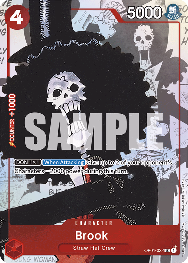 Brook (Alternate Art) One Piece card (OP01-022, Other Product Cards)