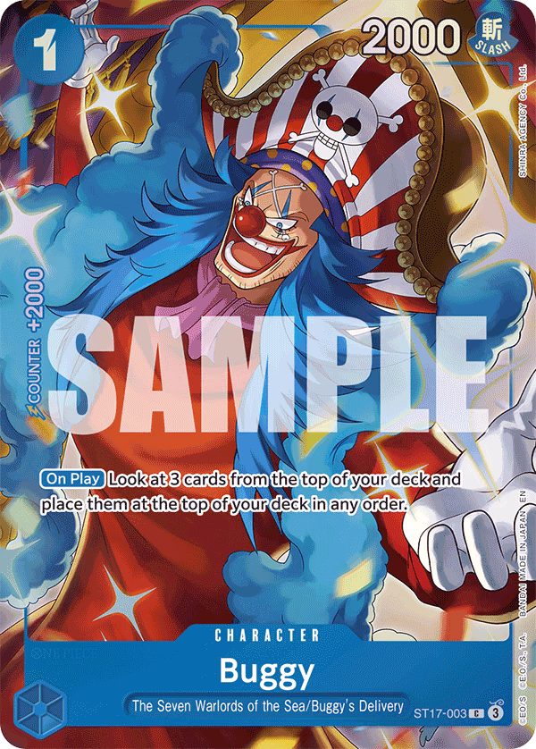 Buggy (Seven Warlords of the Sea Binder Set) One Piece card (ST17-003, Other Product Cards)
