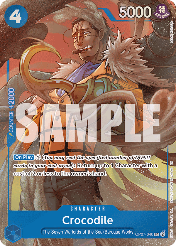 Crocodile (Seven Warlords of the Sea Binder Set) One Piece card (OP07-040, Other Product Cards)