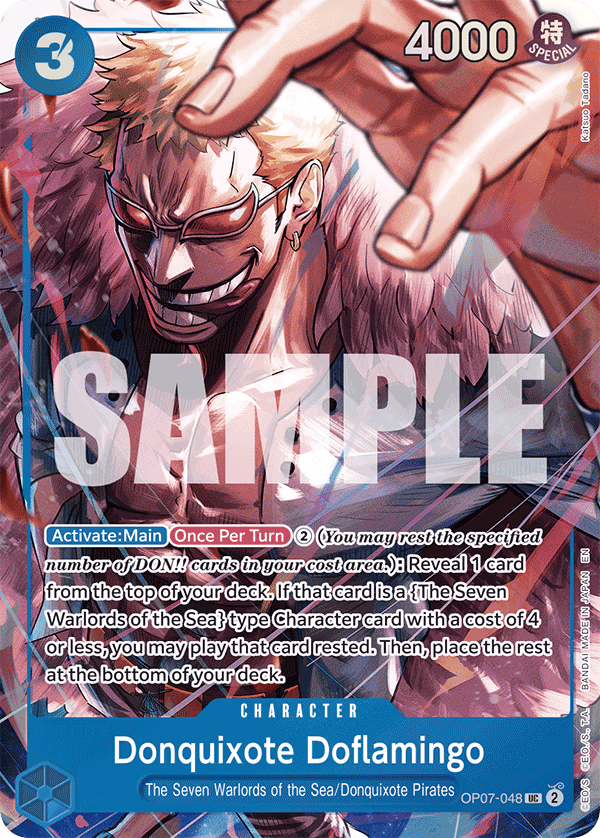 Donquixote Doflamingo (Seven Warlords of the Sea Binder Set) One Piece card (OP07-048, Other Product Cards)