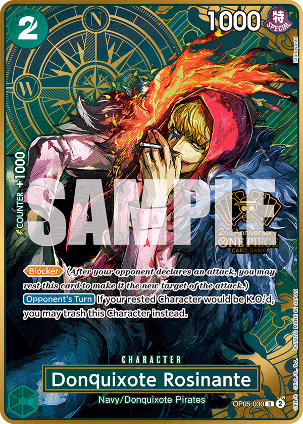 Donquixote Rosinante (One Piece Japanese Version 2nd Anniversary Set) One Piece card (OP05-030, Other Product Cards)