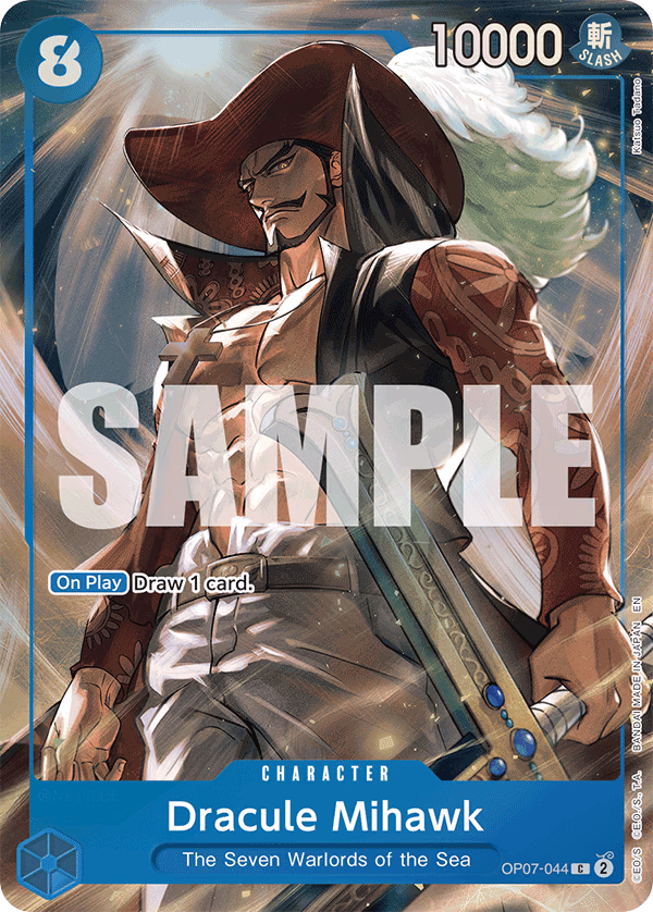 Dracule Mihawk (Seven Warlords of the Sea Binder Set) One Piece card (OP07-044, Other Product Cards)