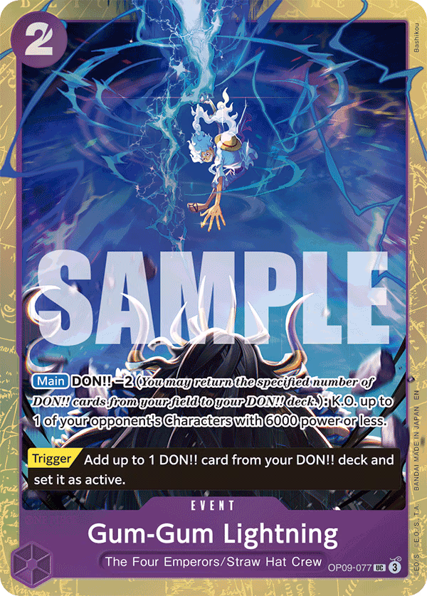 Gum-Gum Lightning (Premium Card Collection -Best Selection Vol. 4-) One Piece card (OP09-077, Other Product Cards)