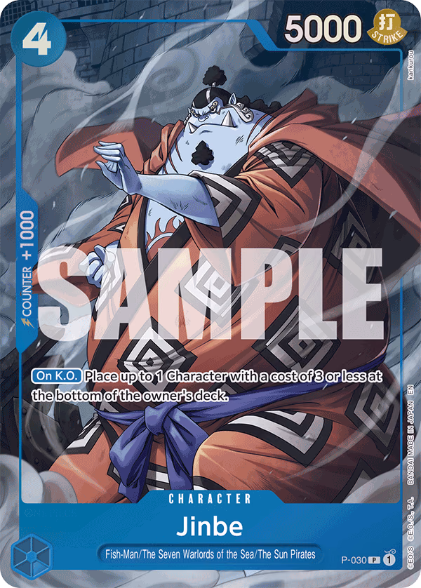 Jinbe (Seven Warlords of the Sea Binder Set) One Piece card (P-030, Other Product Cards)