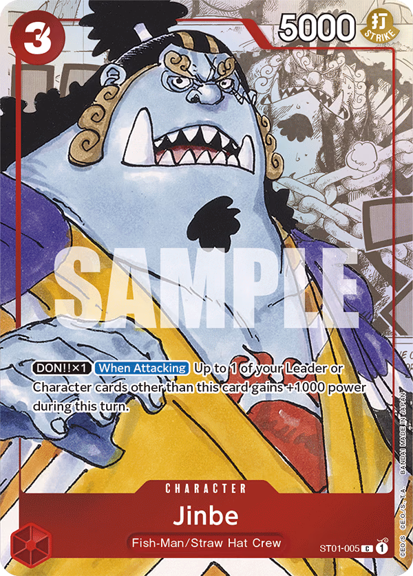 Jinbe (Alternate Art) One Piece card (ST01-005, Other Product Cards)