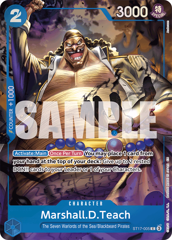 Marshall.D.Teach (Seven Warlords of the Sea Binder Set) One Piece card (ST17-005, Other Product Cards)