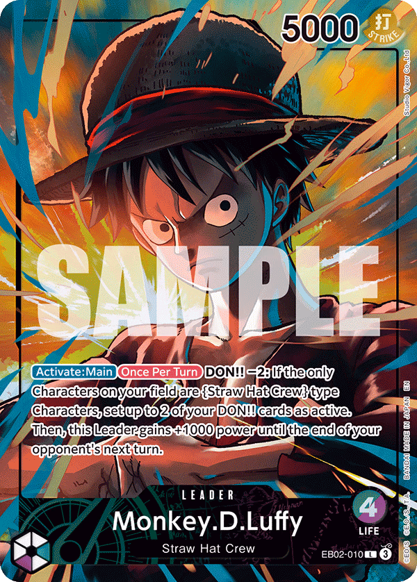 Monkey.D.Luffy (Official Playmat Limited Edition Vol.5) One Piece card (EB02-010, Other Product Cards)