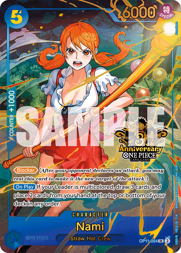 Nami (Japanese Version 3rd Anniversary Set) One Piece card (OP11-054, Other Product Cards)