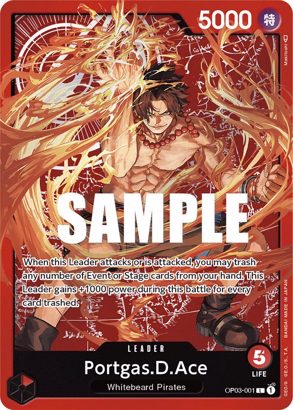Portgas.D.Ace (Special Goods Set -Ace/Sabo/Luffy-) One Piece card (OP03-001, Other Product Cards)