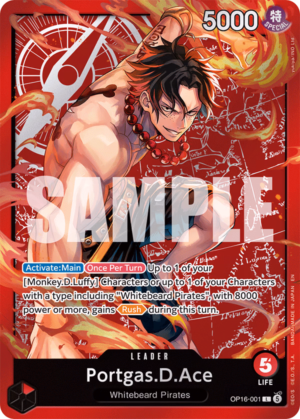 Portgas.D.Ace (Ace Deck) One Piece card (OP16-001, Other Product Cards)