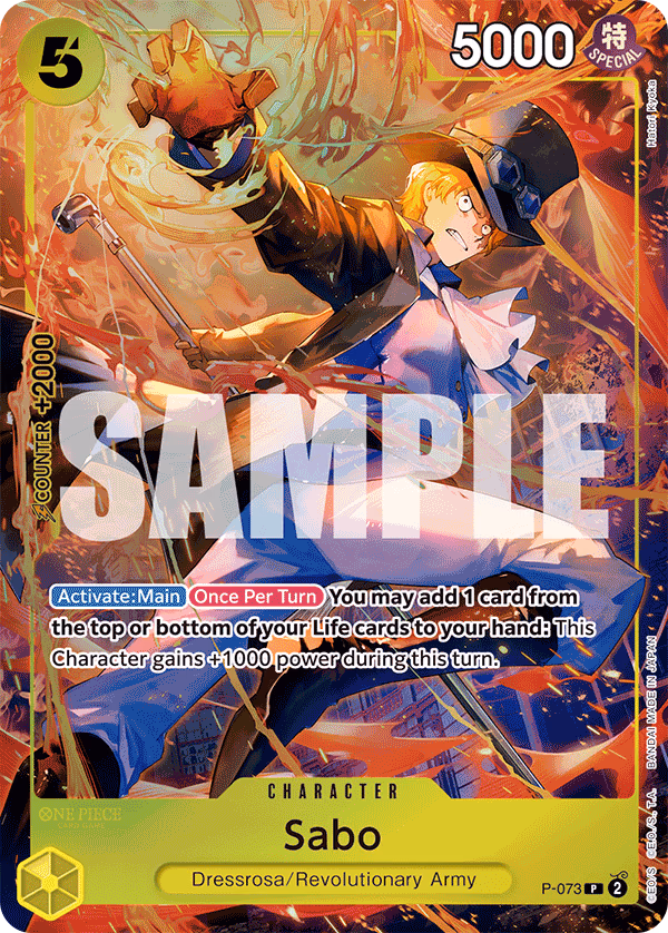 Sabo (Premium Card Collection -Best Selection Vol. 3-) One Piece card (P-073, Other Product Cards)