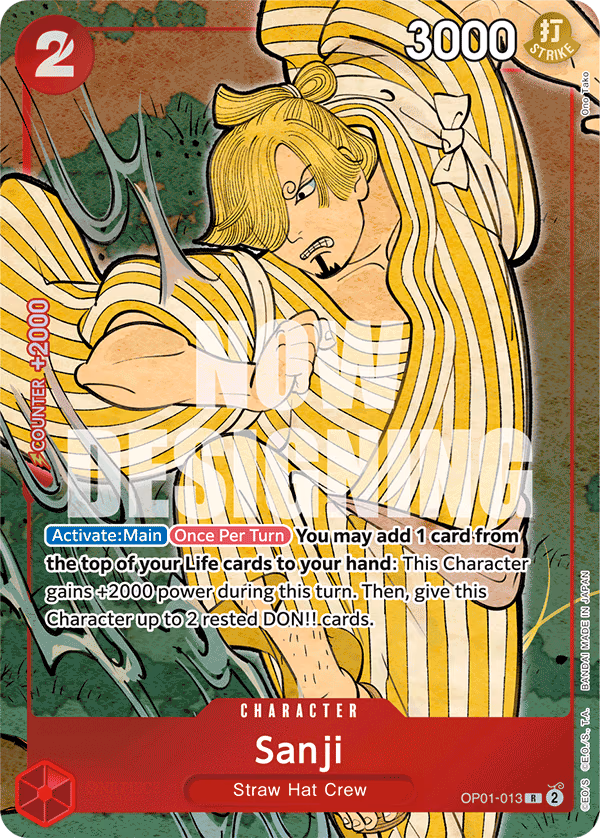 Sanji (English Version 1st Anniversary Set) One Piece card (OP01-013, Other Product Cards)